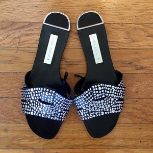 Zara Flat Criss-Cross Sandals with Studs